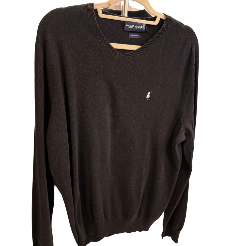 Polo by Ralph Lauren Black V-Neck Sweater